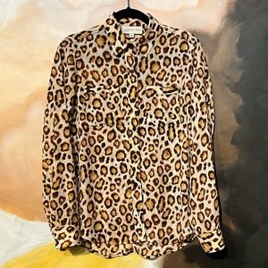 JONES NEW YORK Sport Leopard Print button down S
